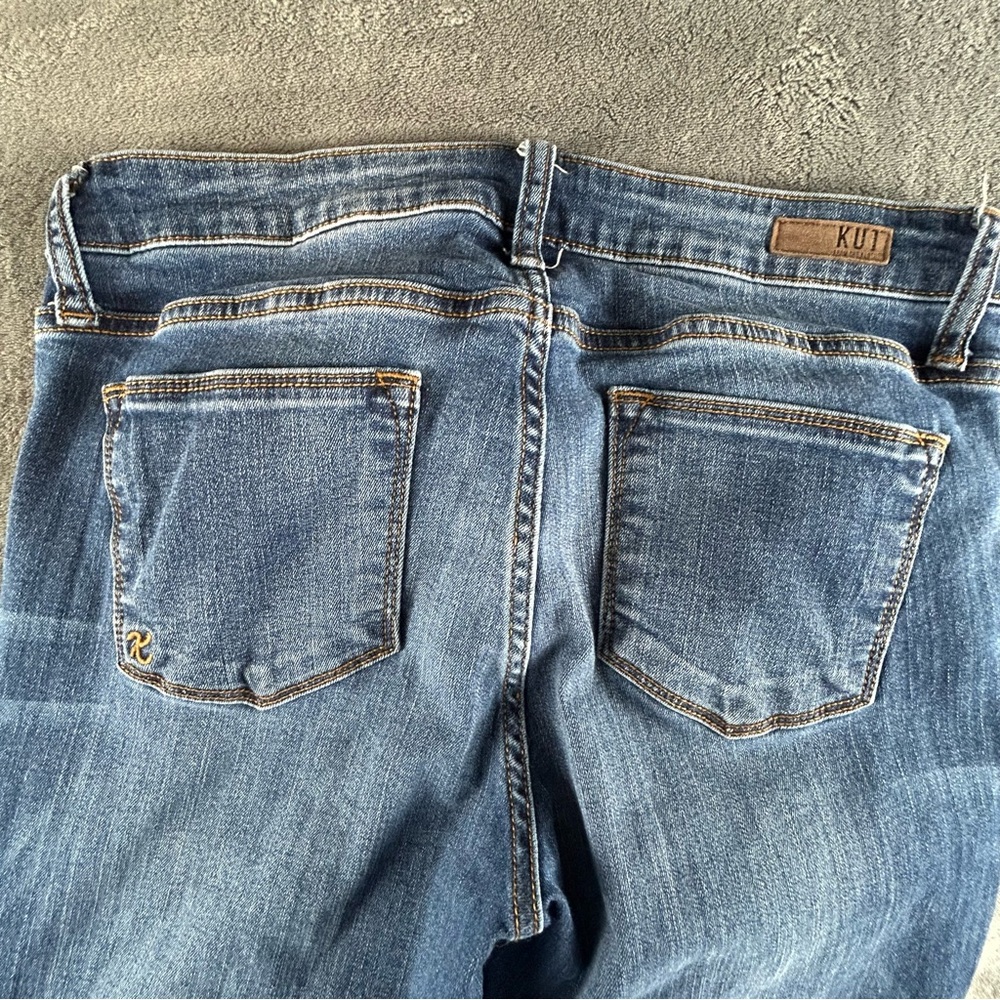 Kut From the Kloth Baby Boot Cut Jeans Medium Wash S Size 8 Short Stretch - Picture 3 of 12